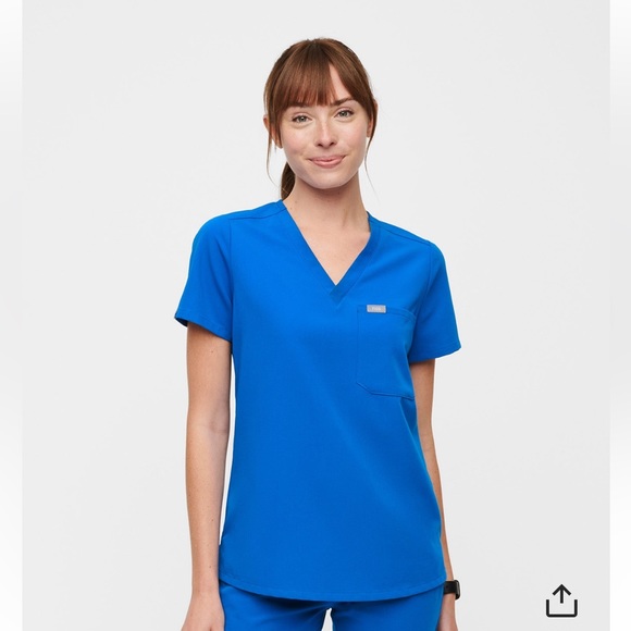 Figs Tops Figs Catarina Scrub Top Royal Blue Poshmark